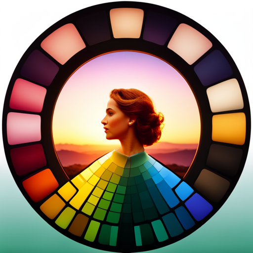 An image of a color wheel with various shades and tones, showcasing the complementary and analogous color schemes